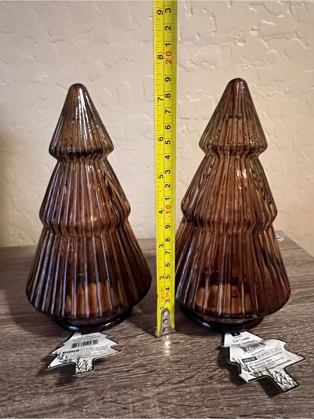 Target Bullseye Glass Trees Brown Amber Light Fall NWT